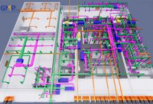 Bản vẽ 3D nhà máy sản xuất thực phẩm BVSK công ty dược phẩm FDA